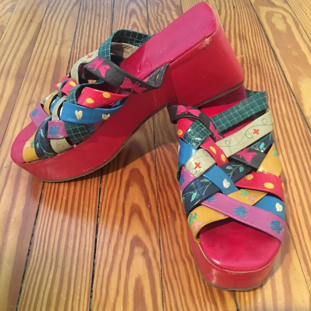 HOST PICK! 70's Vintage YSL Woven Platforms - Size 9 - Picture 2 of 11